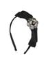 Chanel Camelia Bow Headband, &pound;350, Accessories, Black, Brass/Silk, Front view